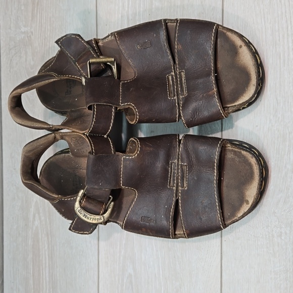 Vintage Doc Dr.Martens Mens Leather Fisher Chunky Tractor Sandals shoes sz US13 - Picture 3 of 14